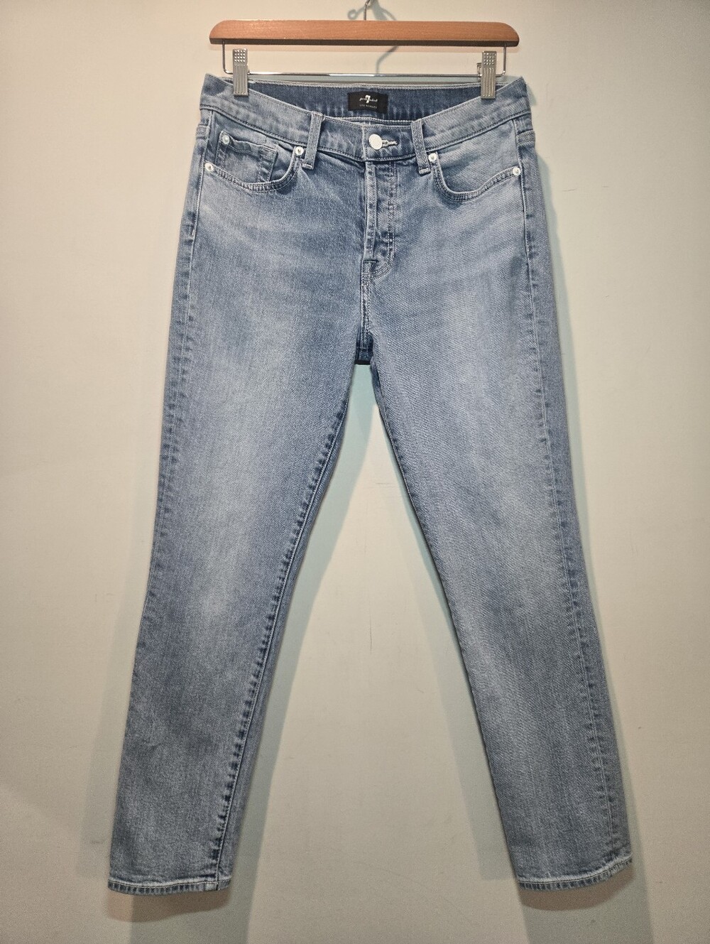 7 For All Mankind Josefina Jeans Women's 27 Skinny Boyfriend Light Wash